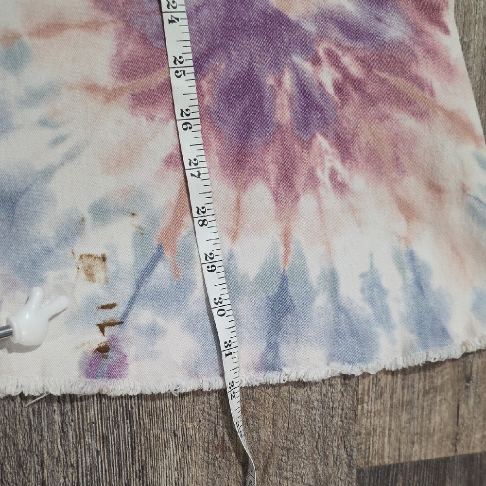 Peach Love California Jeans Womens Large Flare Bell Bottoms Jeans Pants Tie Dye - Picture 7 of 11